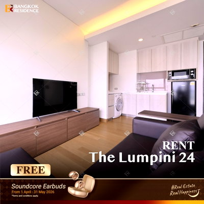 คอนโดให้เช่า : เช่าคอนโด 🏙️ The Lumphini 24, 1นอน 38.8ตร.ม. 25k 🛏️ ยูนิตว่าง พร้อมอยู่ ใกล้ BTS พร้อมพงษ์ 