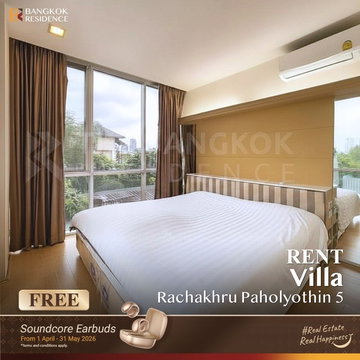 Rent Condo⭐ Villa Rachakhru Paholyothin 5, 2BR 70 sq.m. 32K, Spacious unit, fully furnished 🛋️ near Bts Ari 