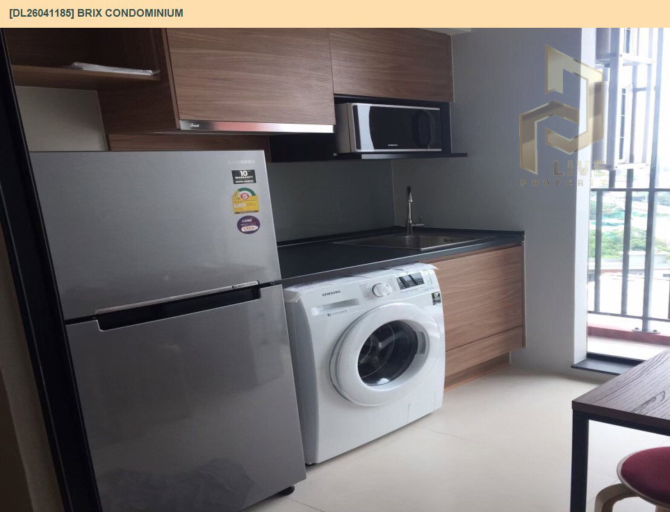 รูป DL26041185 ให้เช่าคอนโด บริกซ์ คอนโดมิเนียม (Brix Condominium) ใกล้ BTS สิรินธร พร้อมเข้าอยู่ โทรด่วน 0614453194 LineID @162cjixi - รูปที่ 9/10
