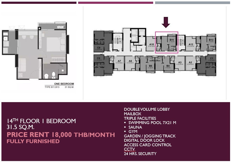 รูป ขาย คอนโด Rhythm Asoke 1 ห้องนอน 1 ห้องน้ำ 31 ตร.ม ชั้น 14 ตกแต่งเฟอร์นิเจอร์ครบ พร้อมเครื่องใช้ไฟฟ้า - รูปที่ 13/15