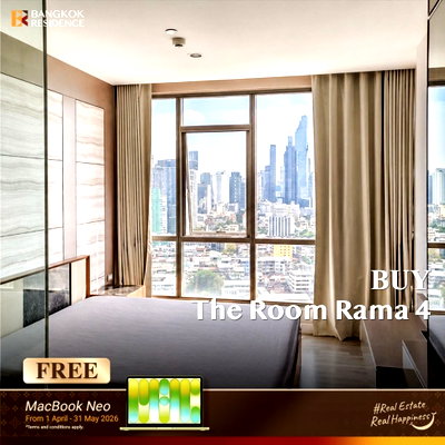 Condos for sale : 🌅 Condo for Sale at The Room Rama 4 City Center Location near MRT Hua Lamphong  Spacious Unit , East Facing with Morning Sun 🌅