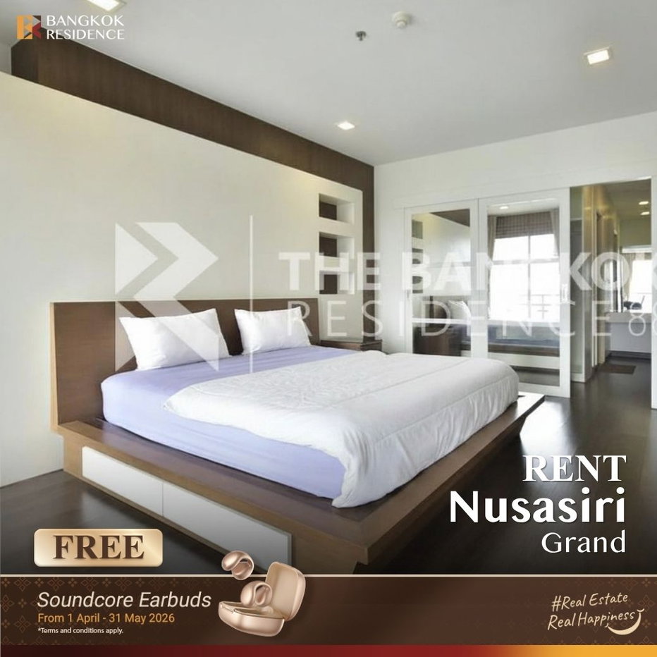รูป เช่าคอนโด 💎 Nusasiri Grand Condo 1นอน 80ตร.ม. 36k 🌃 ยูนิตวิวสวยโล่ง ราคาดี ติด BTS เอกมัย   - รูปที่ 1/9