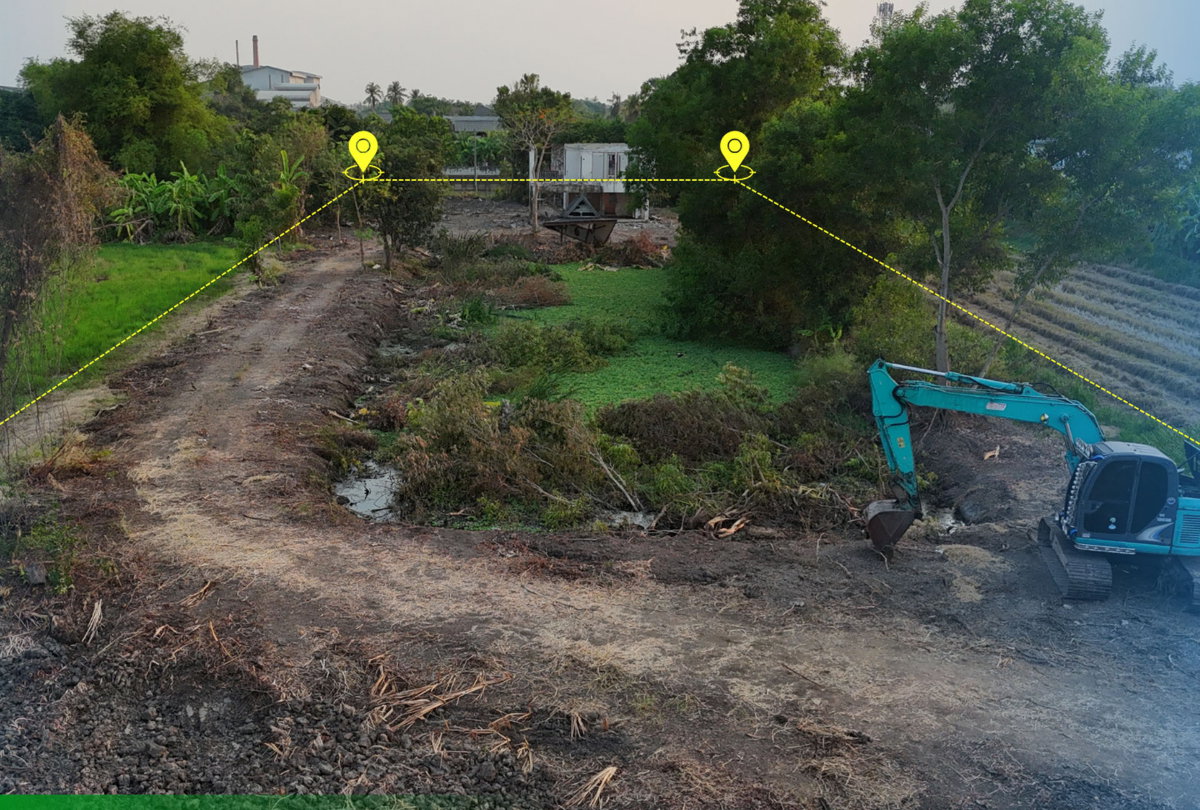 รูป ขาย ที่ดินริมน้ำ สำหรับขาย – คลองนครเนื่องเขต บางน้ำเปรี้ยว – 4-2-24 ไร่ วิวคลองเปิดโล่ง - รูปที่ 5/5