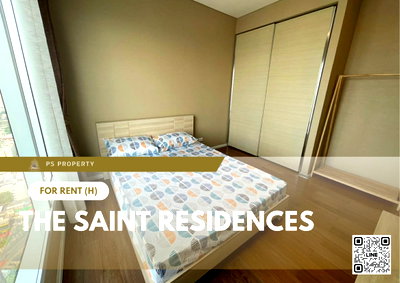 คอนโดให้เช่า : ให้เช่า ✨ The Saint Residences ✨ เฟอร์นิเจอร์ และ เครื่องใช้ไฟฟ้าครบ ใกล้ BTS ห้าแยกลาดพร้าว