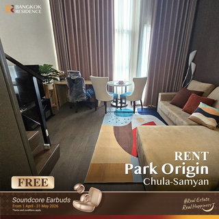 รูปภาพ Rent Condo🌃 Park Origin Chula-Samyan, 1BR 38sqm 28K 💎 Beautifully decorated premium unit, Near MRT Hua Lamphong 