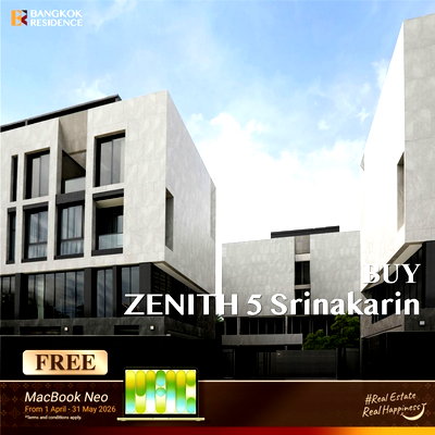 Home office for sale Bangna Commercial College : 💎🏡Ultra Luxury House for Sale ZENITH 5 Srinakarin Spacious Layout High Ceiling Airy Design , Elegant Architectural Style 💎