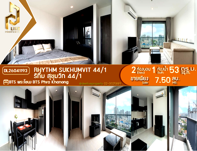 Condos for sale : DL26041193 Condo for sale, Rhythm Sukhumvit 44/1 near BTS Phra Khanong, ready to move in, call urgently 0653619502 LineID @952jdxxk