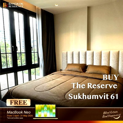 ขายคอนโด : 🔥 Rare Unit! The Reserve Sukhumvit 61, Near BTS Ekkamai