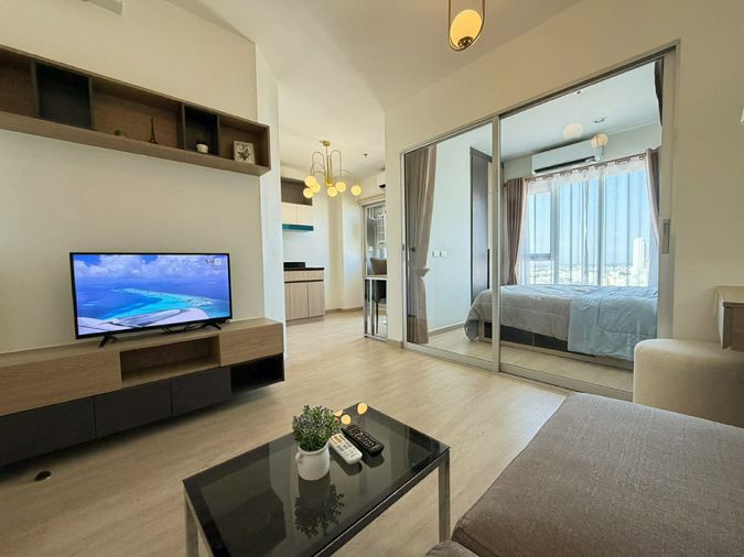 For rent: Plus Connect Hat Yai, 25th floor, city view, 28 sq.m., fully furnished, beautifully decorated, ready to move in!