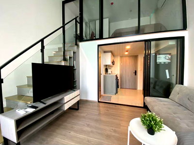 Condos for rent : ให้เช่าคอนโด ออริจิ้น ปลั๊ก แอน เพลย์ นนทบุรี สเตชั่น อาคาร 1 ชั้น 26 Duplex ขนาด 37 ตรม ใกล้ ใกล้ เซ็นทรัล รัตนาธิเบศร์