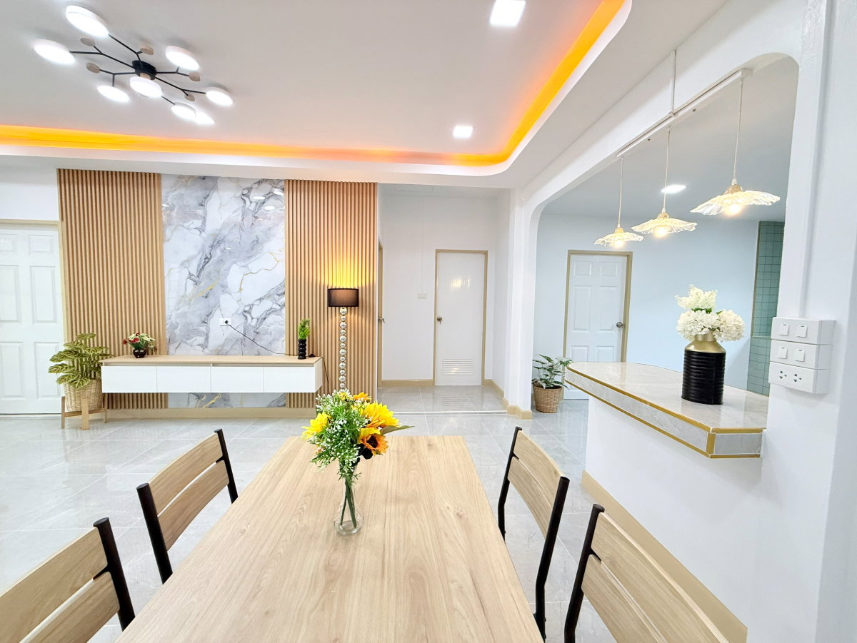 รูป บ้านชั้นเดียว หลังมุมใน มีดาดฟ้าชั้นบน หมู่บ้านนันทวัน5 ซอยเลียบวารี11 คู้ขวา หนองจอก บ้านสวย ทำเลดี พร้อมเฟอร์นิเจอร์ - รูปที่ 16/39