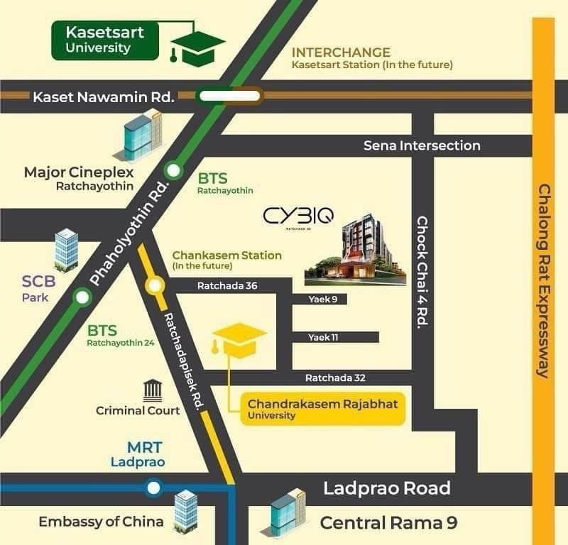 รูป 🏢 คอนโดไซบิค รัชดา 32 🚈 ใกล้ MRT ลาดพร้าว 🚎 มีรถ Shuttle Bus รับ-ส่ง BTS รัชโยธิน  - รูปที่ 12/13