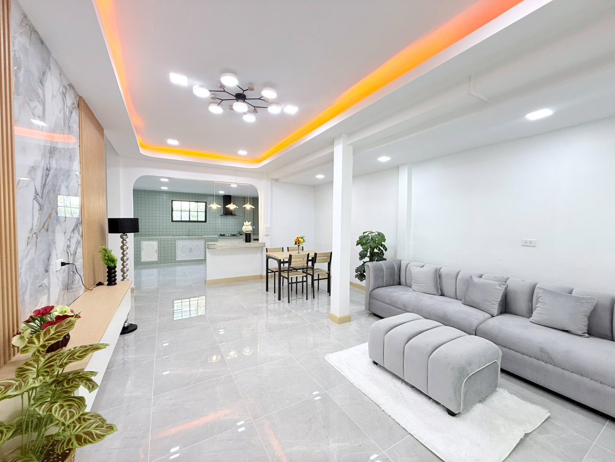 รูป บ้านชั้นเดียว หลังมุมใน มีดาดฟ้าชั้นบน หมู่บ้านนันทวัน5 ซอยเลียบวารี11 คู้ขวา หนองจอก บ้านสวย ทำเลดี พร้อมเฟอร์นิเจอร์ - รูปที่ 10/39