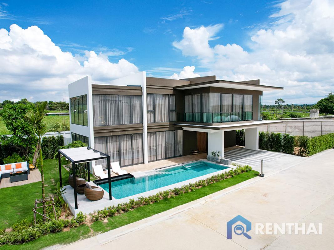 รูป บ้านพูลวิลล่าพัทยา สไตล์โมเดิร์น วิวเขา พัทยา บรรยากาศดี - รูปที่ 21/25
