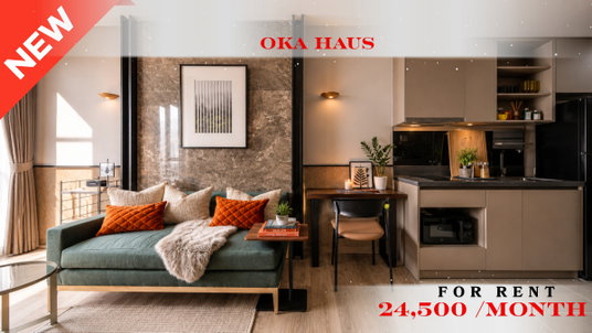 รูปภาพ 🍀🚆 Minimal Room For Rent 📌 Oka Haus Sukhumvit 36 Condominium (Line: @rent2022) | Near BTS Thonglor  ✨ Ready to move in! ✨ 📌 Ref Code: A07383