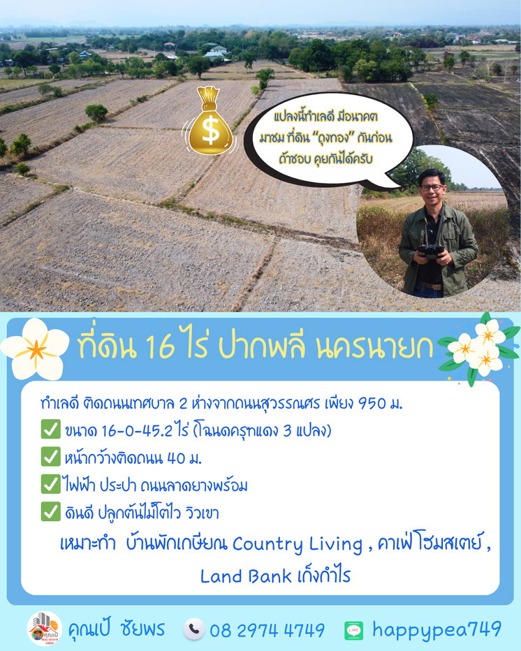รูป 🌳 ที่ดินถุงทองแปลงสวย 16 ไร่ นครนายก: จุดยุทธศาสตร์แห่งการลงทุนและชีวิตสโลว์ไลฟ์ใกล้เขาใหญ่! 🏞️ - รูปที่ 19/19