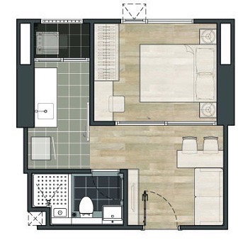 รูป Newly Renovated📢ให้เช่าแอสปาย รัชดา-วงศ์สว่าง ✨1 bedroom ชั้น24 อาคารA วิวโล่ง มุมสวย ไม่มีห้องตรงข้าม ✨ ติด MRT วงศ์สว่าง💜 (เจ้าของปล่อยเช่าเอง) - รูปที่ 10/11
