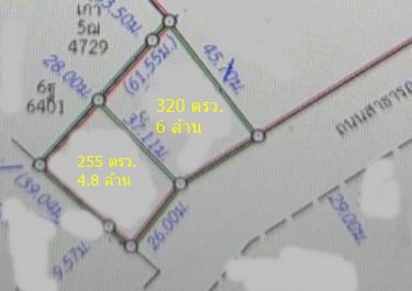 รูป ที่ดิน 255 ตรว.และ 320 ตรว. บ่อวิน ติดถนนซอยอัลลายน์ - รูปที่ 4/4