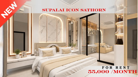 💙✨ Modern Room For Rent 📌 Supalai Icon Sathorn Condominium (Line: @rent2022) | Near BTS Chong Nonsi  ✨ Ready to move in! ✨ 📌 Ref Code: A11242