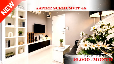คอนโดให้เช่า : 🍀🍀🍀Prime condo Location 🚆ให้เช่า📍แอสปาย สุขุมวิท 48 (Line:@rent2022) BTSพระโขนง พร้อมเข้าอยู่ ✨ A11260