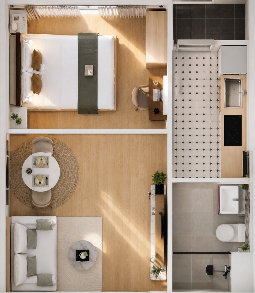 รูป ขาย D Condo จรัญ-บางขุนนท์ ห้องสวย พร้อมเฟอร์นิเจอร์ใหม่หมด - รูปที่ 7/7