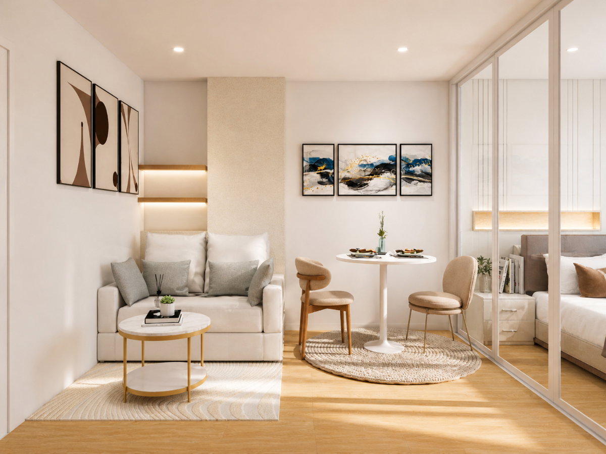 รูป ขาย D Condo จรัญ-บางขุนนท์ ห้องสวย พร้อมเฟอร์นิเจอร์ใหม่หมด - รูปที่ 3/7