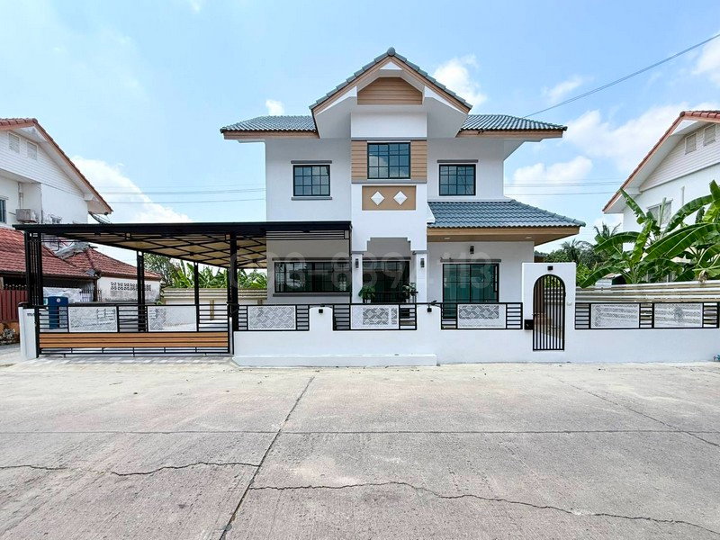 รูป ขายบ้านเดี่ยว 2 ชั้น ม.ประภาวรรณ มีนบุรี กรุงเทพ เนื้อที่ 59 ตรว 4นอน 2น้ำ หลังบ้านโล่ง ใกล้มหาวิทยาลัยเกษมบัณฑิต - รูปที่ 1/8