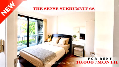 Condos for rent : 💝🚆 Fully Furnished Unit For Rent 📌 The Sense Sukhumvit 68 (Line: @rent2022) | Near BTS Udom Suk  ✨ Ready to move in! ✨ 📌 Ref Code: A09435