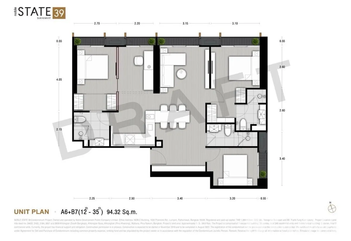 รูป คอนโดให้เช่า 3 ห้องนอน ในโครงการ โนเบิล สเตท 39 6233446 - รูปที่ 21/21