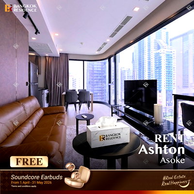 คอนโดให้เช่า :  เช่าคอนโด 💖 Ashton Asoke ใกล้ BTS อโศก ⭐ 65k 2นอน 65 ตร.ม. ห้องสวย เฟอร์นิเจอร์ครบ 