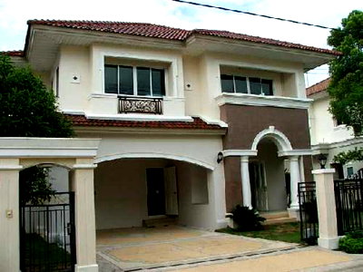 Houses for rent Samut Sakhon : Single House for Rent at The Grand Rama 2 | 3 Bedrooms | Near Lake | 28,000 THB/month