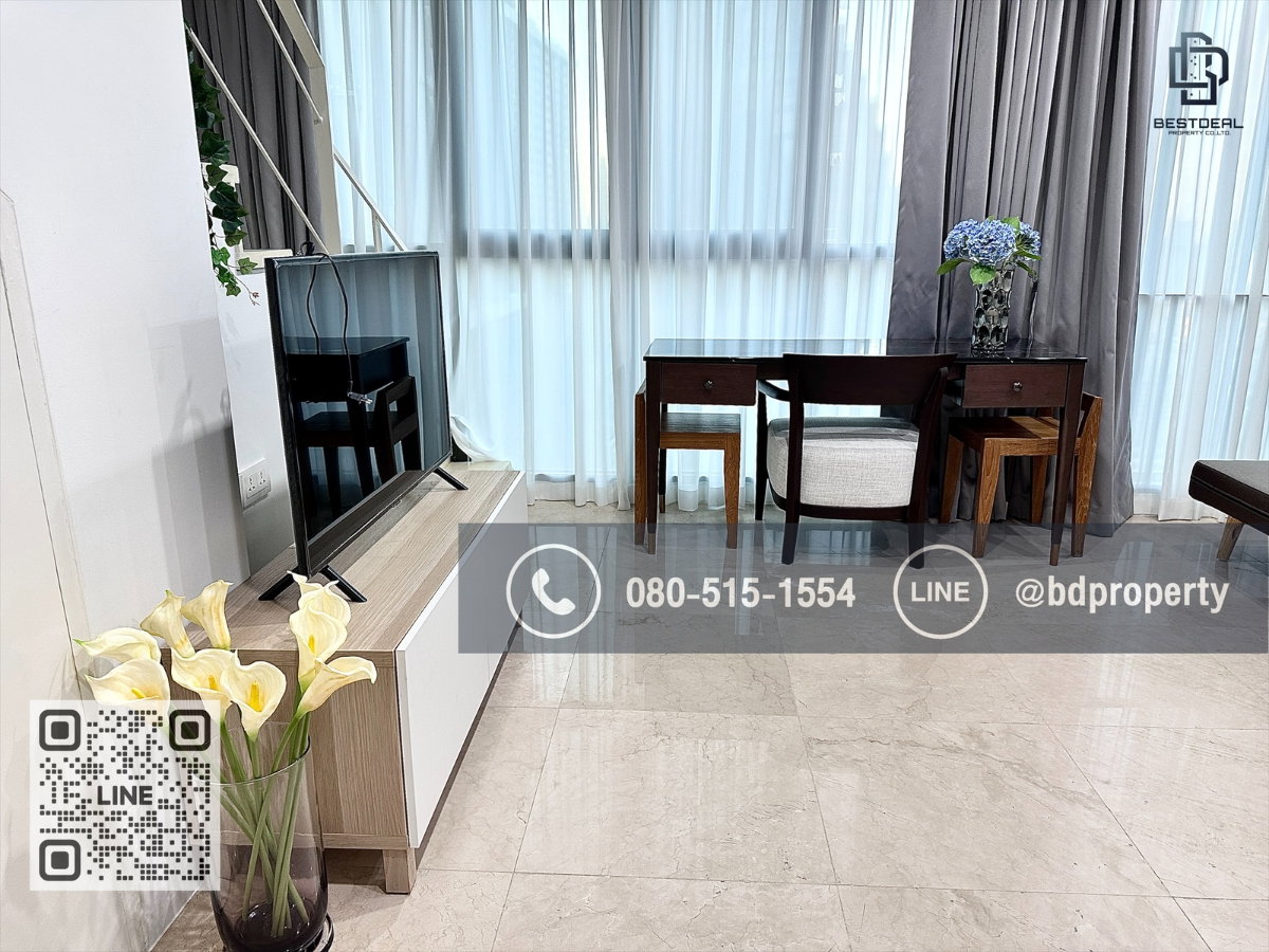 รูป Bestdeal ให้ด่วน!!! Duplex 1 Bed ราคา 24,000 บาท/เดือน  เฟอร์นิเจอร์และเครื่องใช้ไฟฟ้าครบพร้อมเข้าอยู่   ใกล้MRTและเซ็นทรัลพระราม 9 เพียง 80 ม. - รูปที่ 10/14