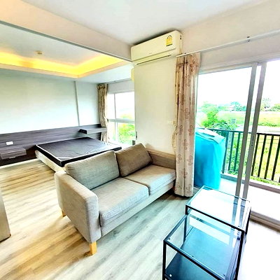 คอนโดให้เช่า : ✨ คอนโด Double Lake Condominium เมืองทองธานี เฟส 1 ชั้น 3  ขนาด 34 ตรม. 1 ห้องนอน มีเครื่องซักผ้า  เพียง 10,000 บาท 🏡💖