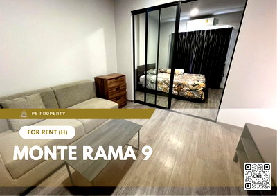 Condos for rent : For rent 📍 Monte Rama 9 📍 Fully furnished with appliances. Near MRT Ramkhamhaeng.