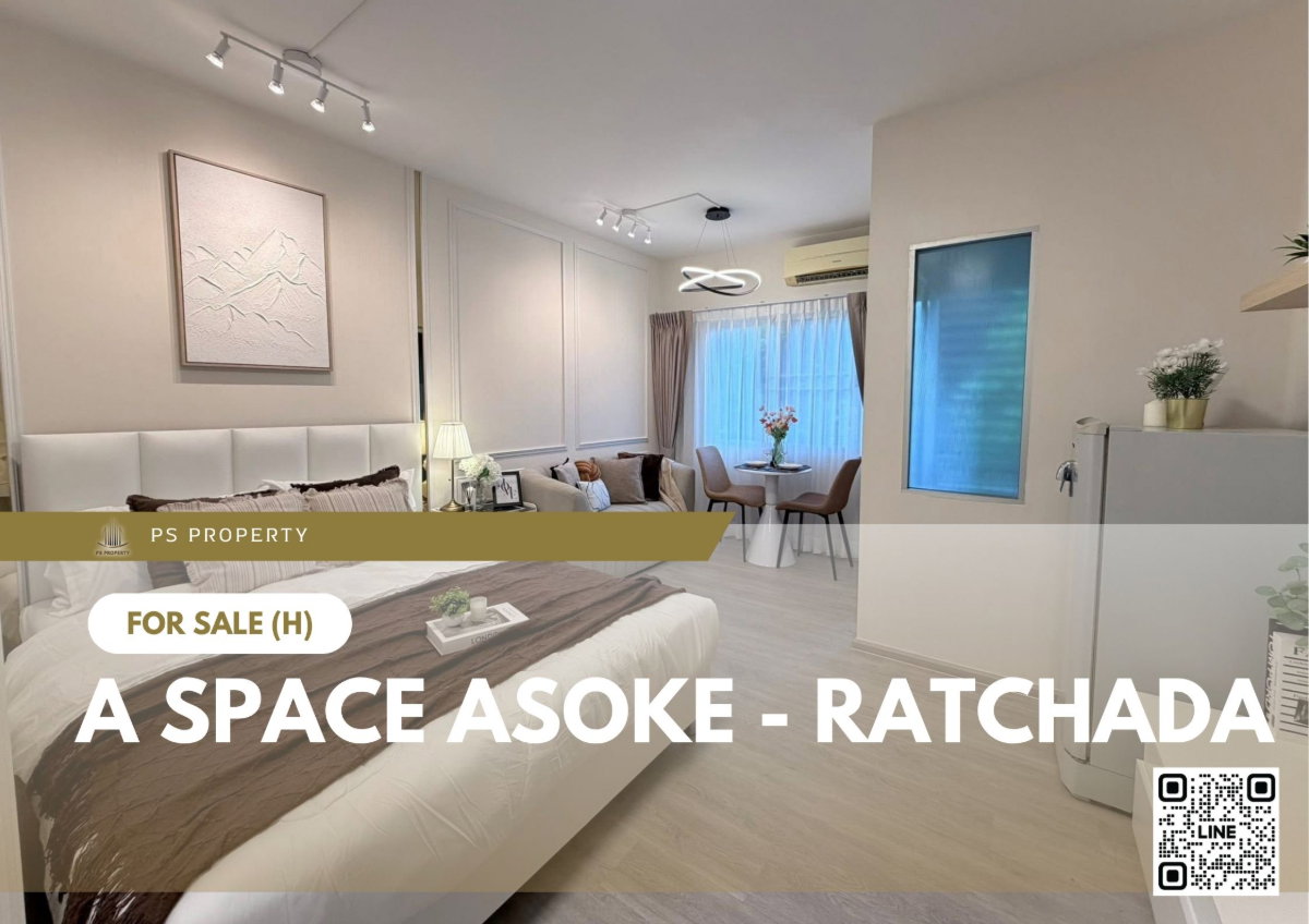 รูป ขายด่วน 🔥 A Space Asoke - Ratchada 🔥 ตกแต่งสวยครบพร้อมเฟอร์นิเจอร์ ใกล้ MRT พระราม 9 - รูปที่ 1/10