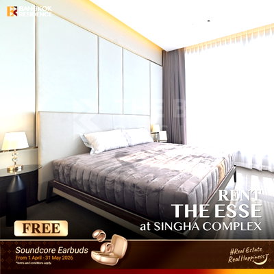 Condos for rent : Rent Condo🌃 The Esse at Singha Complex, 1br 48.14sq.m. 40K 💚  Available Now, Great Price, near MRT Phetchaburi 