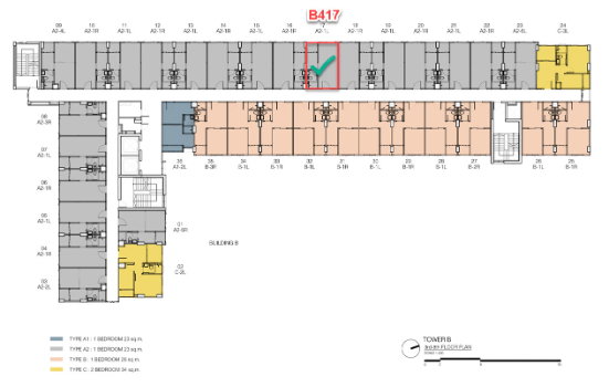 รูป ขายดาวน์ Sena Kith Samrong Interchange 23ตรม. ตึกB ชั้น4 - รูปที่ 3/8