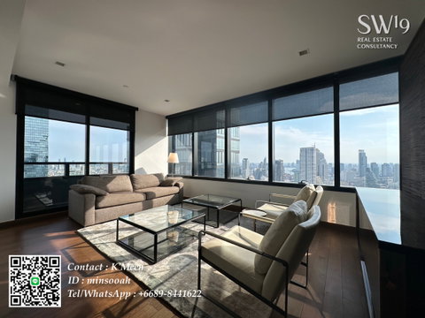 🐶🐱 Rare Find! M Silom 3BR Pet-Friendly Condo | High Floor with Stunning Unblocked View ✨