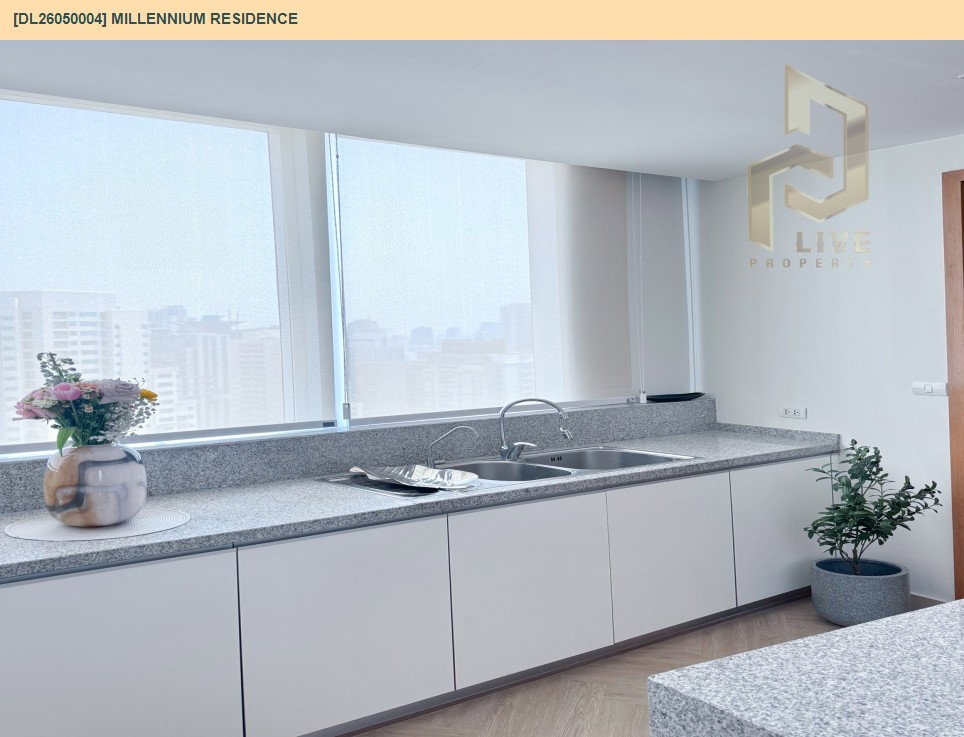 รูป DL26050004 ให้เช่าคอนโด มิลเลนเนียม เรสซิเด้นส์ แอท สุขุมวิท (Millennium Residence) ใกล้ BTS อโศก พร้อมเข้าอยู่ โทรด่วน 0653619502 LineID @897iyzll - รูปที่ 8/10