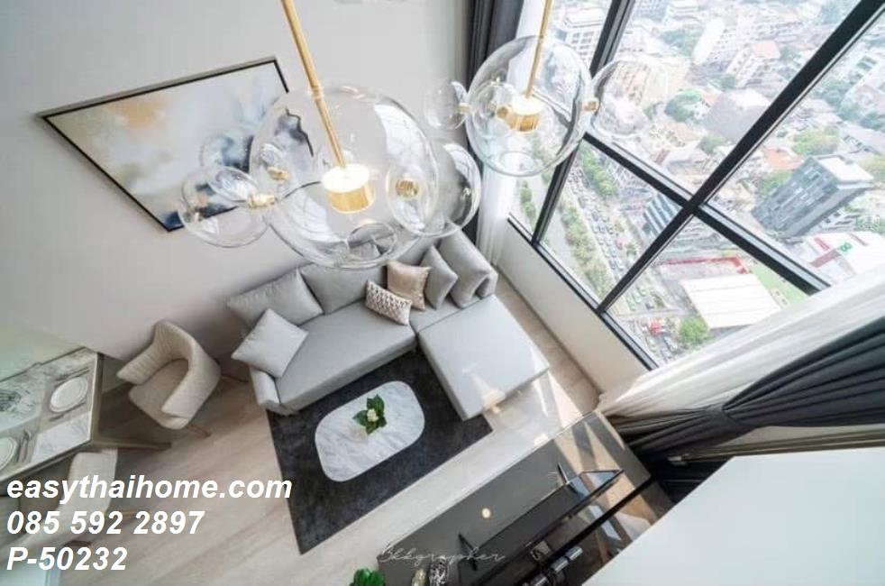 รูป [P-50232] ให้เช่าคอนโด ใกล้ BTS ช่องนนทรี Knightsbridge Prime Sathorn ห้องสวย Duplex ชั้นสูง วิวเมือง ราคา 30,000 บาท 085-592-2897 Line: @easythaihome - รูปที่ 5/14