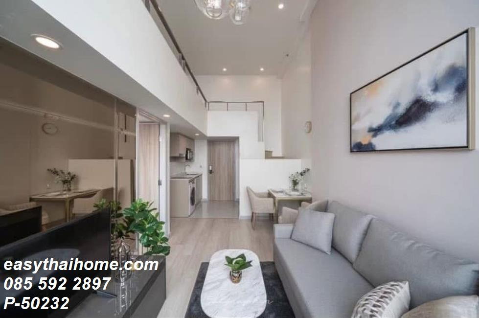 รูป [P-50232] ให้เช่าคอนโด ใกล้ BTS ช่องนนทรี Knightsbridge Prime Sathorn ห้องสวย Duplex ชั้นสูง วิวเมือง ราคา 30,000 บาท 085-592-2897 Line: @easythaihome - รูปที่ 9/14