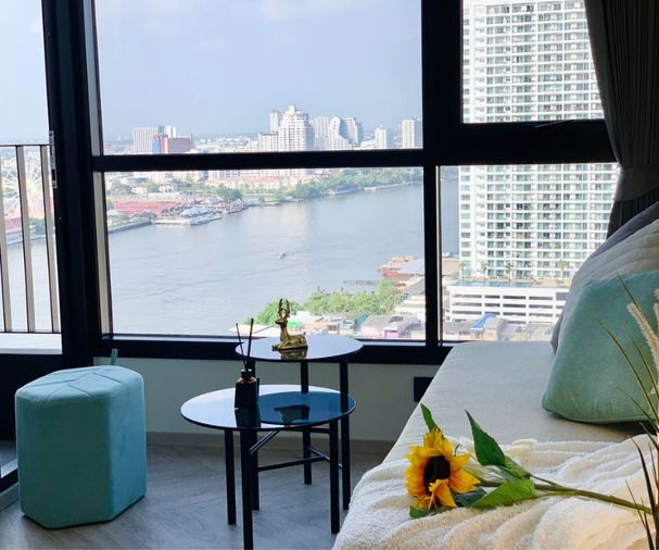 ให้เช่า Chapter Charoennakhon-Riverside ** 20,000 บ./ ด. **  ขนาด 26 ตร.ม.  1ห้องนอน 1ห้องน้ำ  ชั้น 20