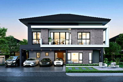 Houses for sale Bangkok : The City Thawi Watthana | Large land size, perfect for family living 