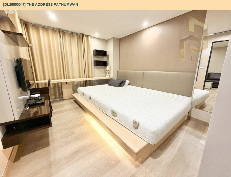 รูป DL26050047 ให้เช่าคอนโด ดิ แอดเดรส ปทุมวัน (The Address Pathumwan) ใกล้ BTS พญาไท พร้อมเข้าอยู่ โทรด่วน 0800343450 LineID @655ebbvc - รูปที่ 6/17