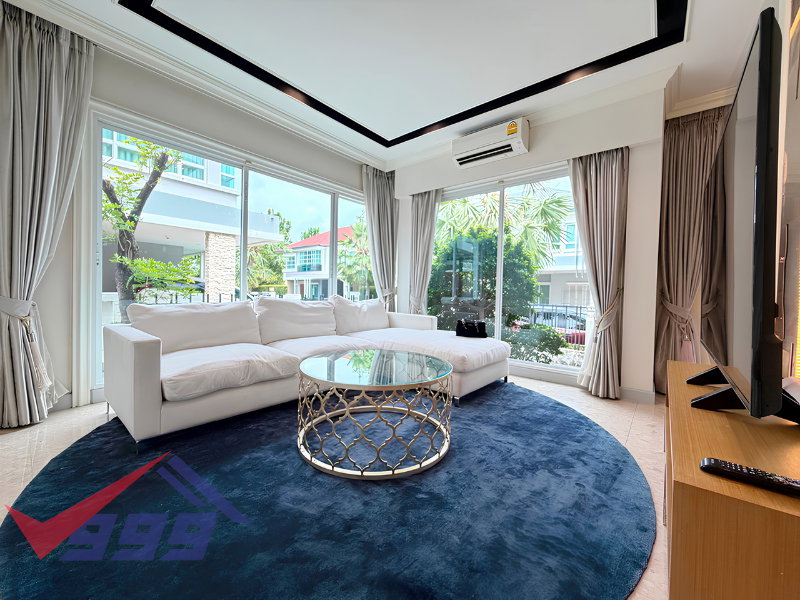 รูป 🏙️ ให้เช่าบ้านสไตล์โมเดิร์น สวยหรู พื้นที่ใช้สอยเยอะ บรรยากาศเงียบสงบเป็นส่วนตัวในสังคมคุณภาพ REF. 015HSK - รูปที่ 6/24