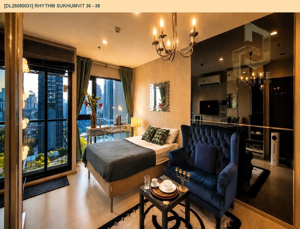 รูป DL26050031 ให้เช่าคอนโด ริทึ่ม สุขุมวิท 36 - 38 (Rhythm Sukhumvit 36 - 38) ใกล้ BTS ทองหล่อ พร้อมเข้าอยู่ โทรด่วน 0653619502 LineID @897iyzll - รูปที่ 3/7