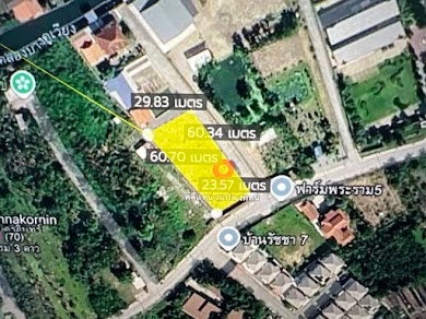 [Prime Land for Rent] Rama 5 - Bang Khu Wiang Zone, beautifully shaped plot (Available for full or partial rent!)