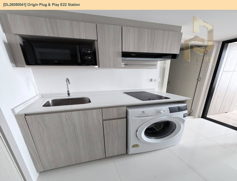 รูป DL26050041 ให้เช่าคอนโด ออริจิ้น ปลั๊ก แอนด์ เพลย์ อี 22 สเตชั่น  (Origin Plug & Play E22 Station) ใกล้ BTS สายลวด พร้อมเข้าอยู่ โทรด่วน 0800343450 LineID @655ebbvc - รูปที่ 6/9