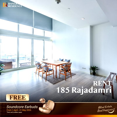 คอนโดให้เช่า : เช่าคอนโด 💎 185 Rajadamri, Duplex 2นอน 160ตร.ม. 200k 🌿 ยูนิตแต่งสวย พร้อมวิวสนาม RSBN ใกล้ BTS ราชดำริ 