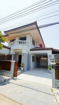 Spacious and impressive! Detached house for sale, AC House 1, Lam Luk Ka, Khlong 4, Rangsit, Pathum Thani. for just 2.99 million baht!